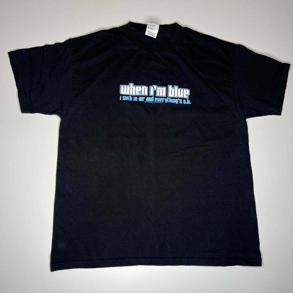 Vintage 2003 Brooklyn T-Shirt Factory “When I’m Blue” Tee M Delta Pro Weight USA
